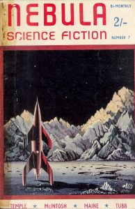 The first Scottish science-fiction magazine, NEBULA, published Robert Silverberg's first professional sale, "Gorgon Planet," in its February 1954 issue, featuring cover art by Bob Clothier.